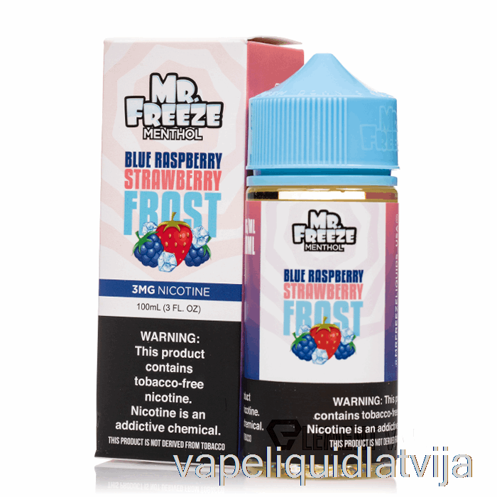 Blue Razz Strawberry Frost - Mr Freeze - 100ml 0mg Vape šķidrums